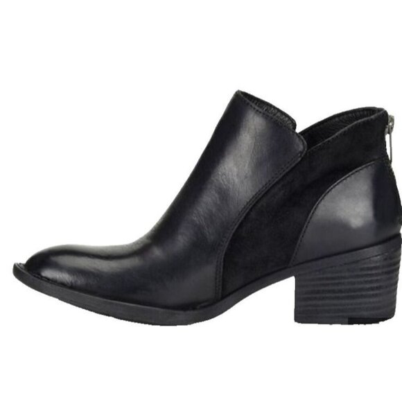 Børn Pourri Black Leather Ankle Boot Size 7 - Picture 1 of 14